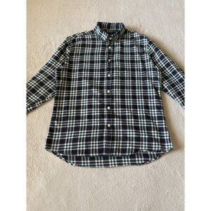 Stitch Note Men's Large Flannel Long‎ Sleeve Button Down 100% Cotton Shirt